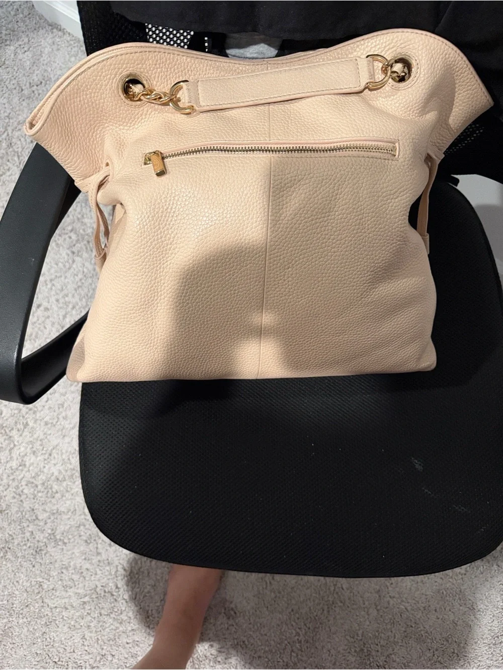 Tory burch Marion shrunken leather shoulder tote